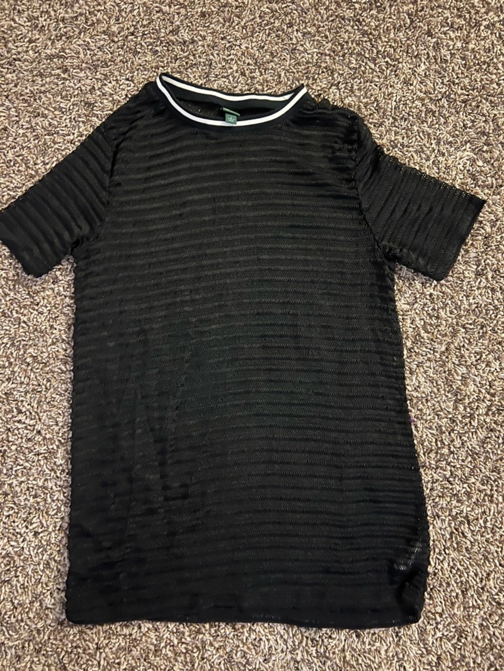 Black sheer T-shirt